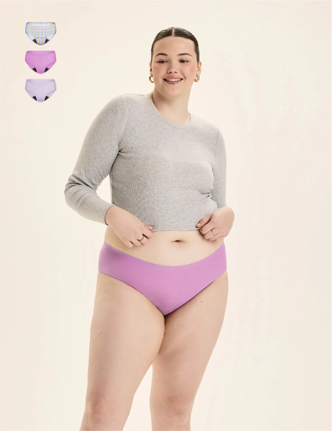 Teen Leakproof UltraThin No-Show Bikini 3-Pack - Kit