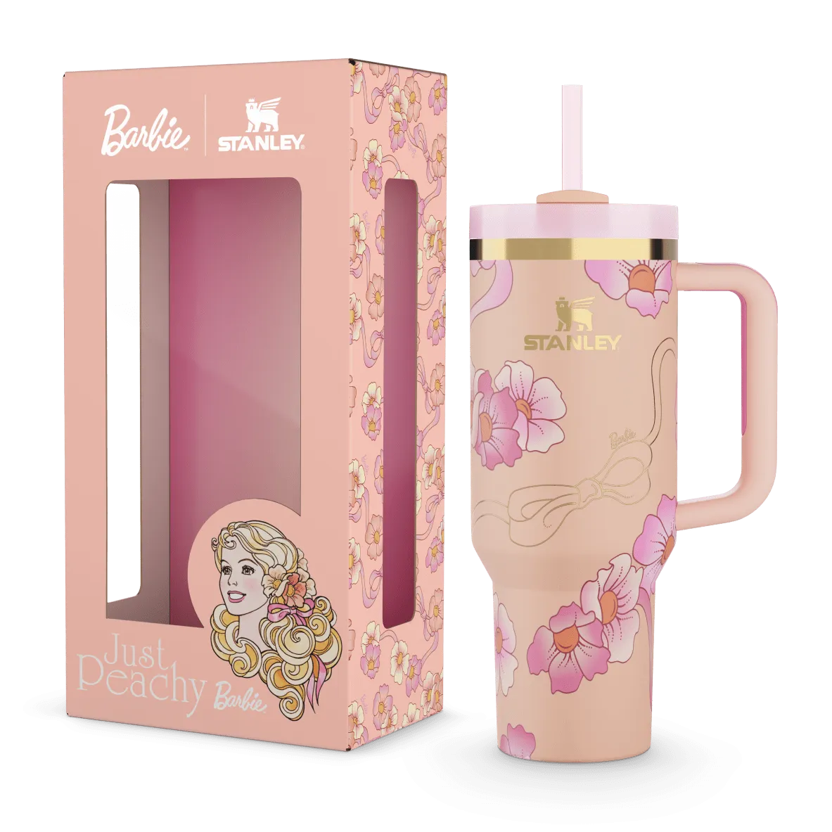 The Barbie™ x Stanley ’80s Peaches ’N Cream Quencher | 1.2L