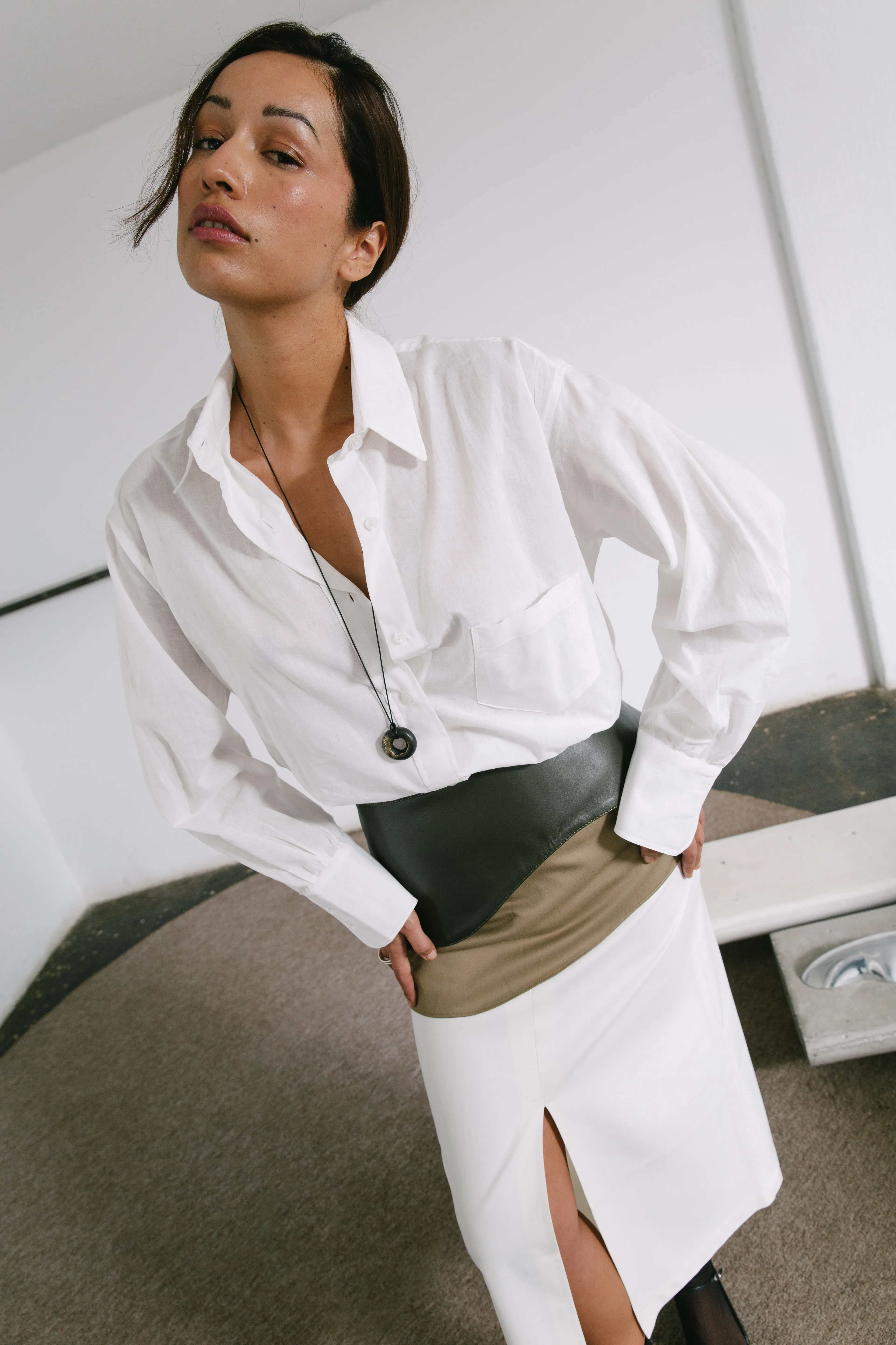 The Boyfriend Shirt in Cotton Voile