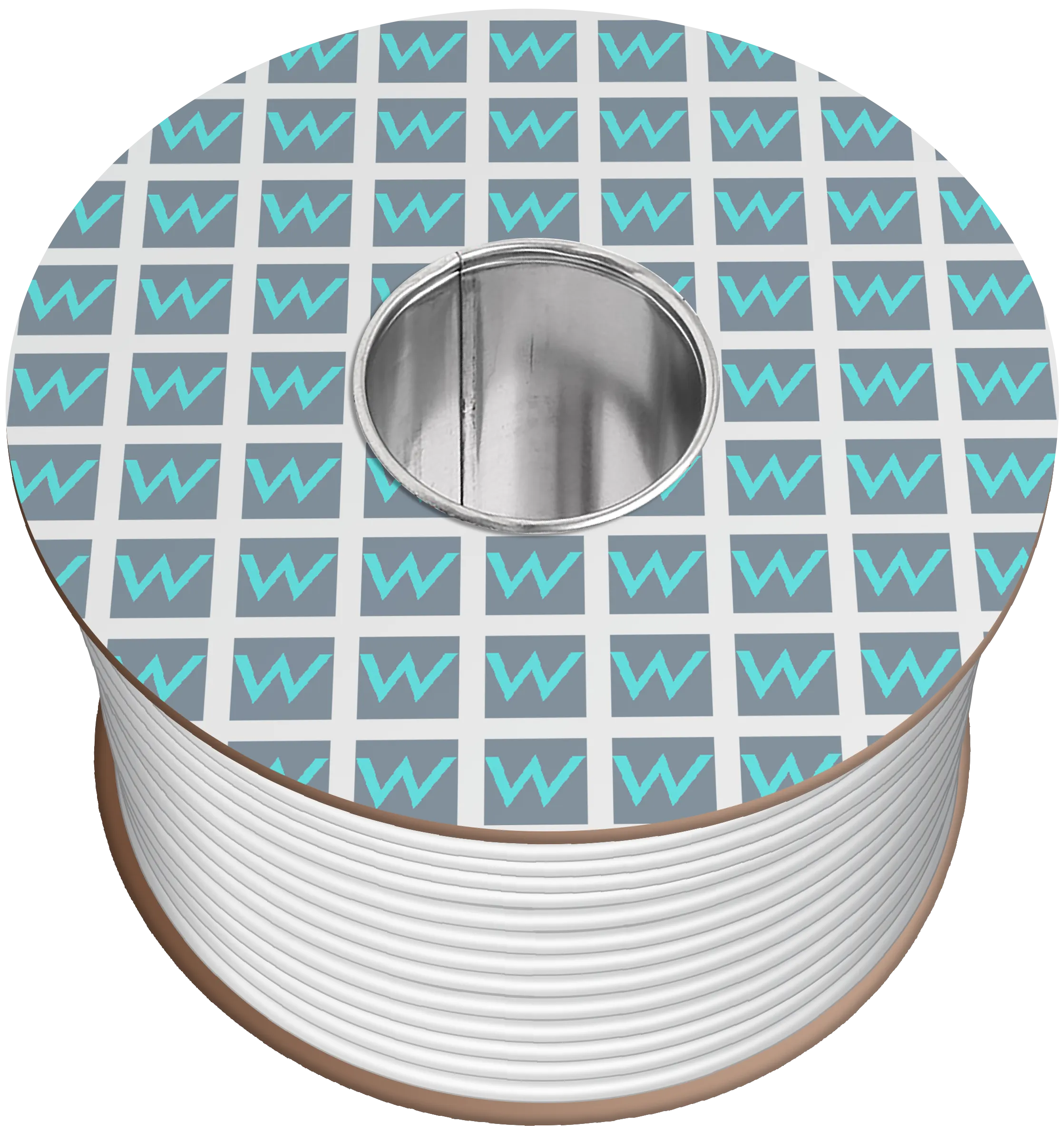 Time 2182Y 2 Core Round Flexible 0.75mm White Cable - 100M
