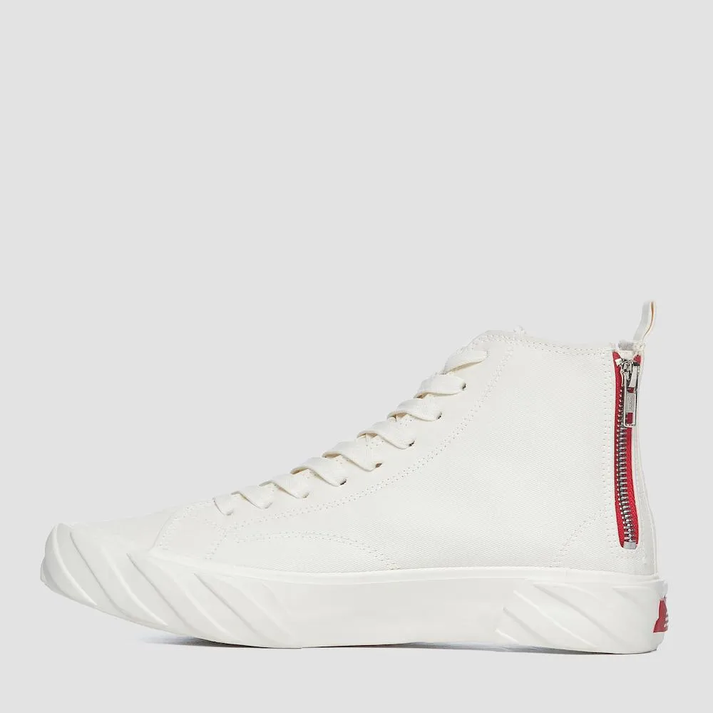 TOP Sneakers in White Carbon Coated Canvas
