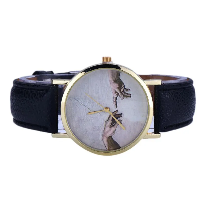 Touch Leather Quartz Wrist Watch
