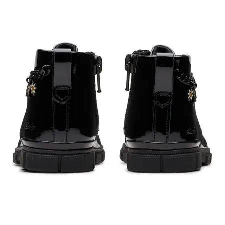 UK 9 Black Patent Evyn Boots