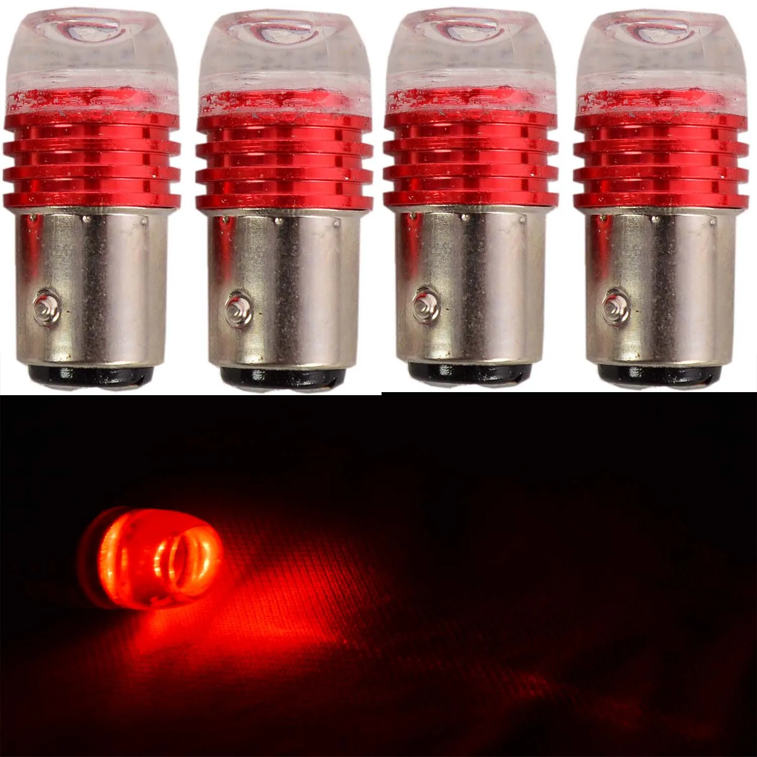 Universal Bike,Car Brake Lights Strobe Flashing (RED/White/Blue)Pack of 2/4