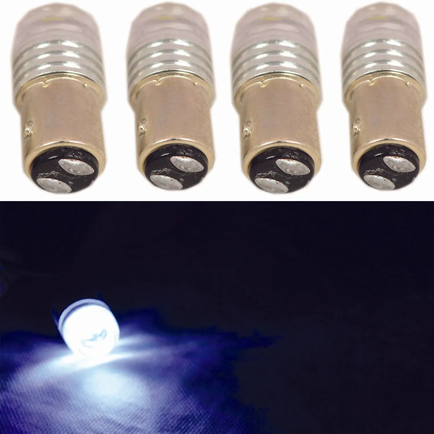 Universal Bike,Car Brake Lights Strobe Flashing (RED/White/Blue)Pack of 2/4