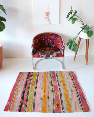 Vintage central Anatolian Kilim Rug 3'1"x4'2"