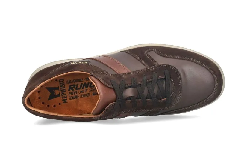 'Vito' men's lace-up sneaker - brown mix