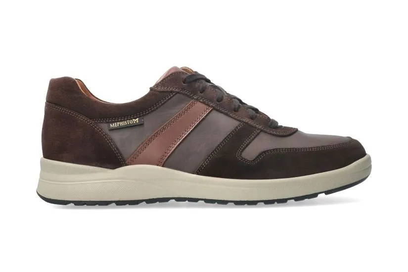 'Vito' men's lace-up sneaker - brown mix