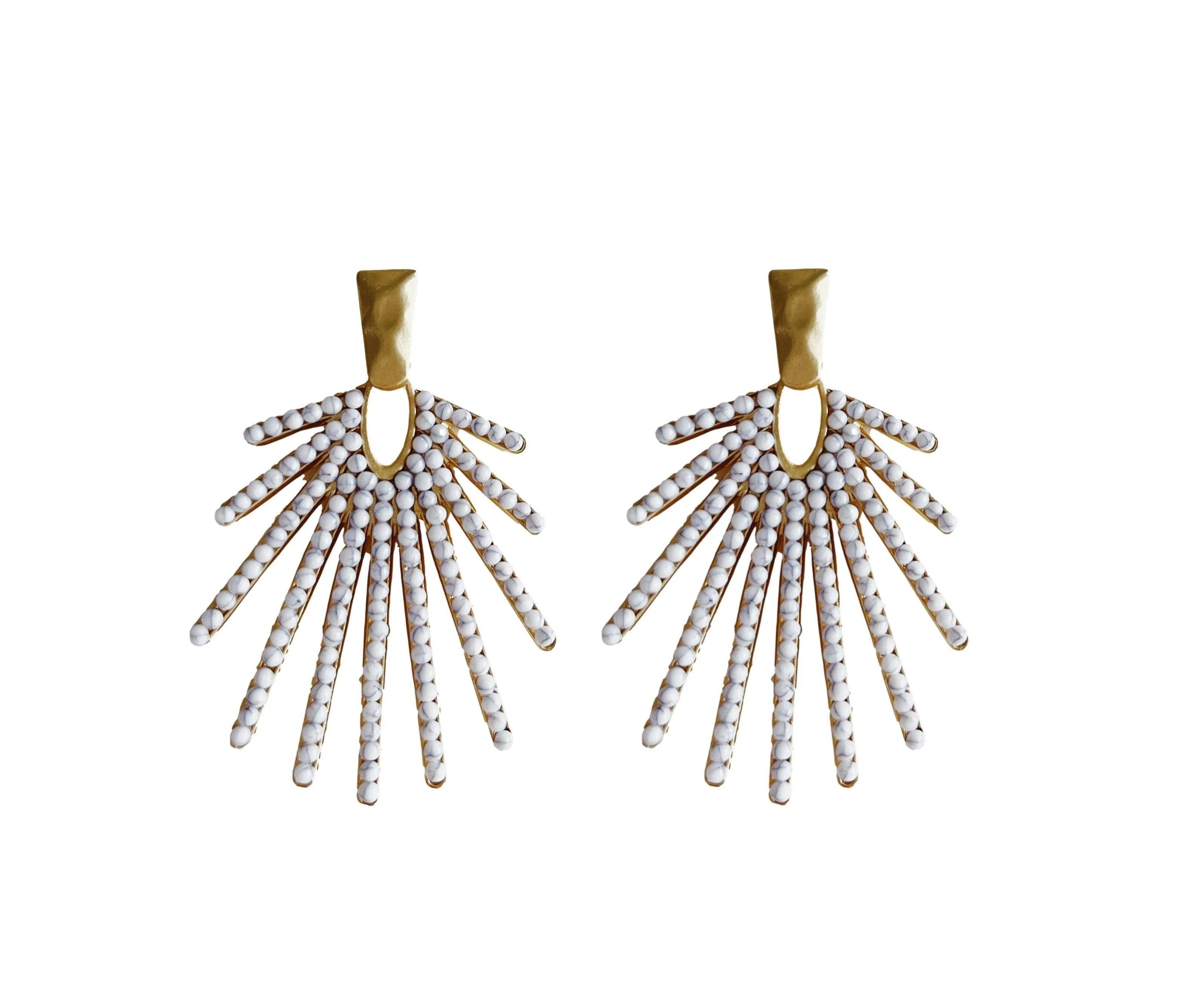 White Marble Sunburst Drops