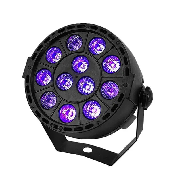 Wireless Remote Control RGBW 12x3W UV Wash Flat Light Equipment 8 Channels DMX 512 LED Uplight Stage Lighting Effect SJA