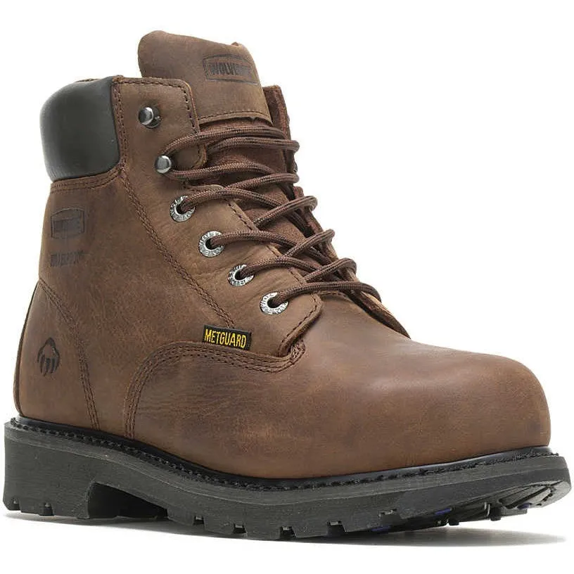 Wolverine Men's McKay 6" Steel Toe WP MG Work Boot - Brown - W05679