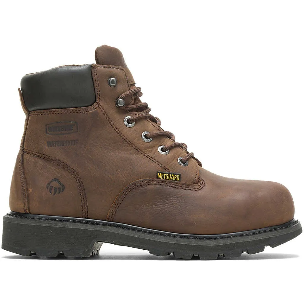 Wolverine Men's McKay 6" Steel Toe WP MG Work Boot - Brown - W05679