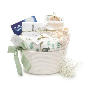Woodland Friends | Organic Baby Gift Basket 9pcs | Gender Neutral