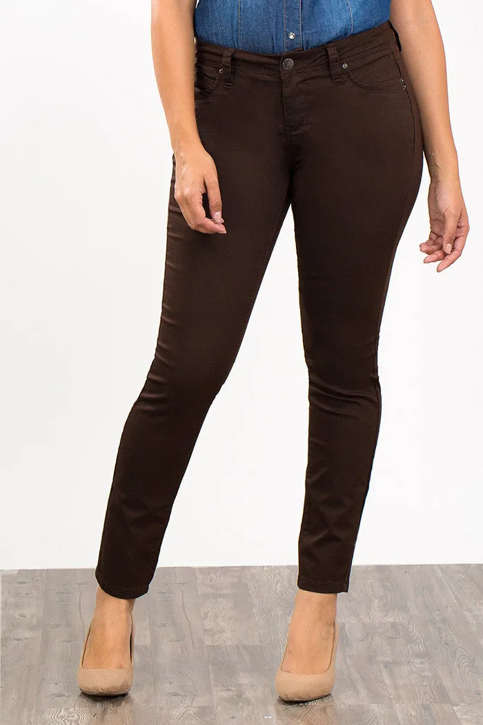 YMI WannaBettaButt | Missy Hyper Twill Skinny Clove
