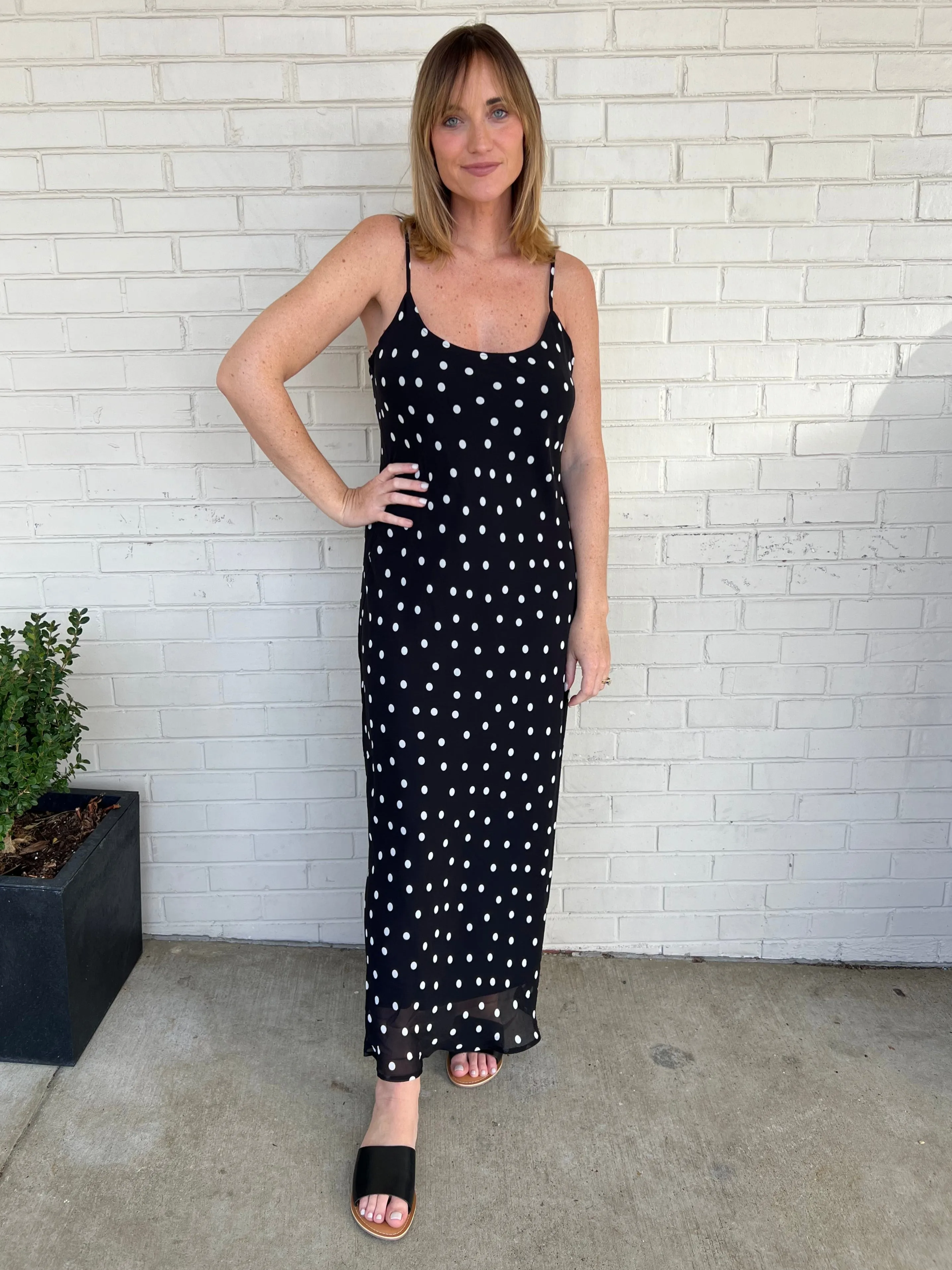 [Z Supply] Cecily Polka Dot Slip Dress