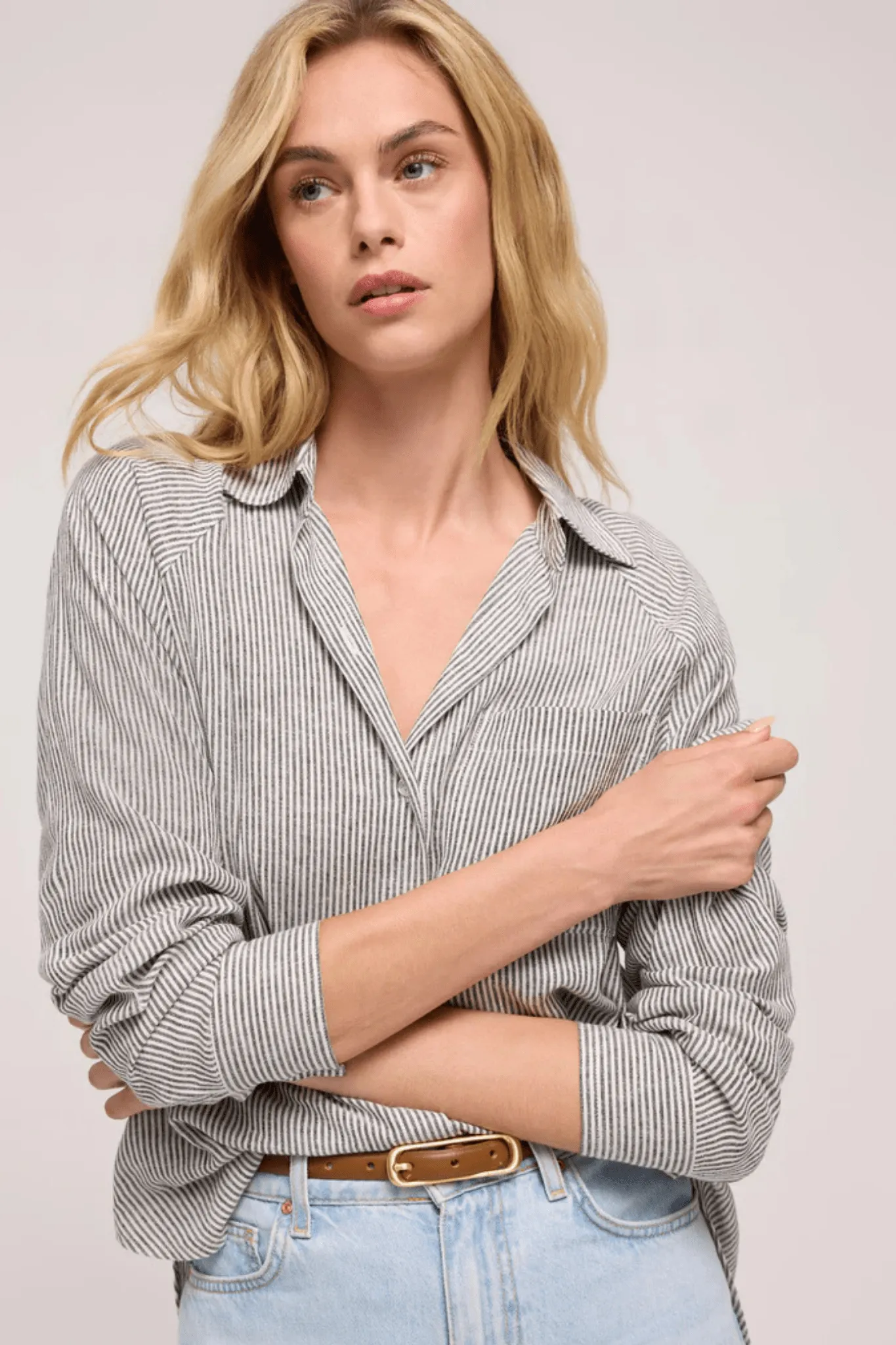 Z Supply: The Perfect Line Top in Sea Salt