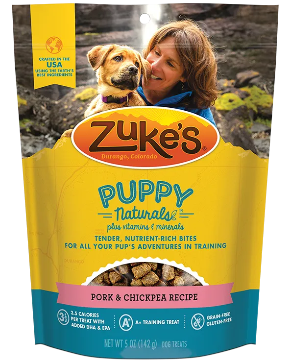 Zuke's Puppy Naturals Pork & Chickpea Dog Treats (5oz/142g)